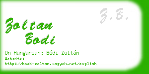 zoltan bodi business card
